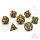 Crit Stones Golden Breach Metal RPG Dice Set