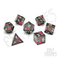 Crit Stones Nighttime Blossom Metal RPG Dice Set