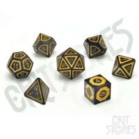 Crit Stones Gilded Nightshade Metal RPG Dice Set