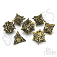 Crit Stones Bellow Fiend Metal RPG Dice Set