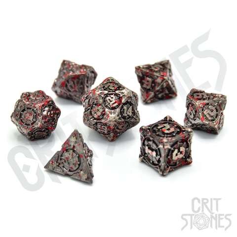 Crit Stones Barbaric Beast Metal RPG Dice Set