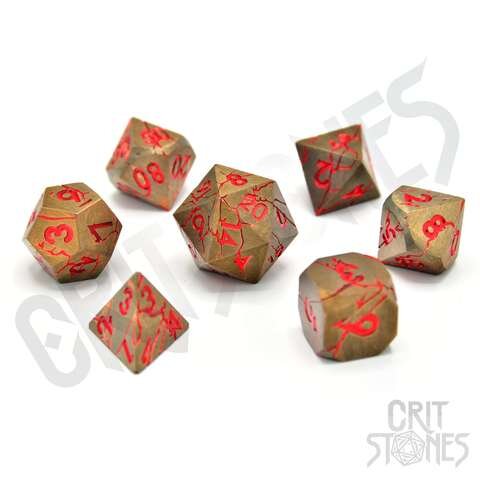 Crit Stones Rage Within Metal RPG Dice Set