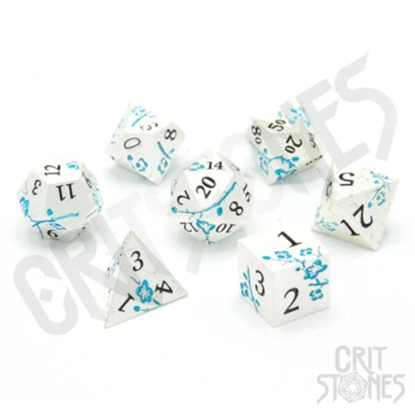 Crit Stones Iris Blossom Metal RPG Dice Set