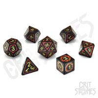 Crit Stones Volcanic Valor Metal RPG Dice Set