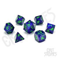 Crit Stones Crazed Enigma Metal RPG Dice Set