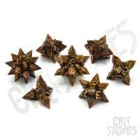 Crit Stones Dystopian Bane Metal RPG Dice Set