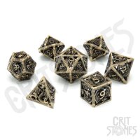 Crit Stones Dragons Legacy Hollow Metal RPG Dice Set