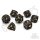 Crit Stones Soulreaper Gold Hollow Metal RPG Dice Set