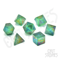 Crit Stones Oracles Oath Glass RPG Dice Set
