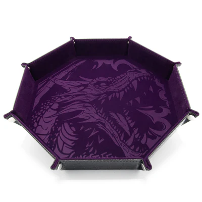 Crit Stones CritStones XL Octagonal Foldable Dice Tray - Dragon Skin - Purple