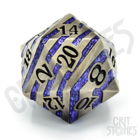 Crit Stones Engraved Elder 33m Metal D20