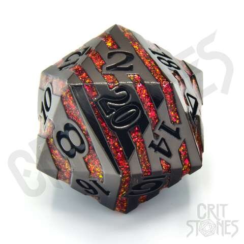 Crit Stones Pyroblade 33mm Metal D20