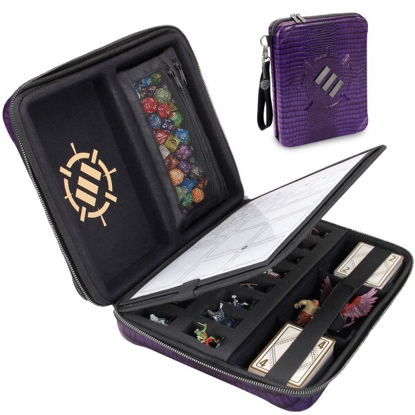 ENHANCE Tabletop RPG Organizer Case Collectors Edition Purple Dragon Scales