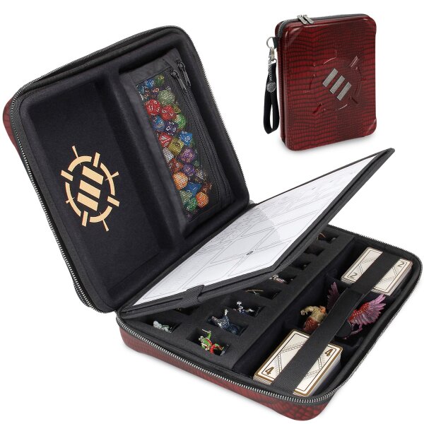 ENHANCE Tabletop RPG Organizer Case Collectors Edition Red Dragon Scales