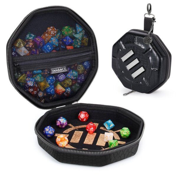 ENHANCE Tabletop Collectors Edition Dice Case Black Dragon Scales