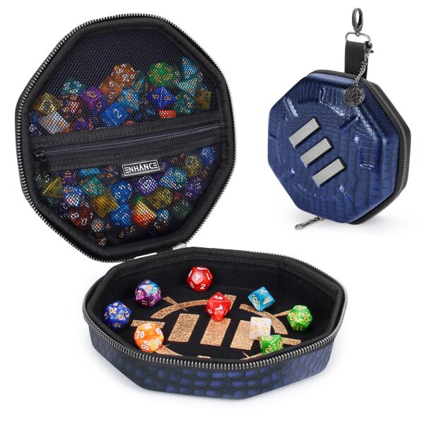 ENHANCE Tabletop Collectors Edition Dice Case Blue Dragon Scales