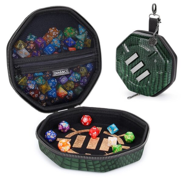ENHANCE Tabletop Collectors Edition Dice Case Green Dragon Scales