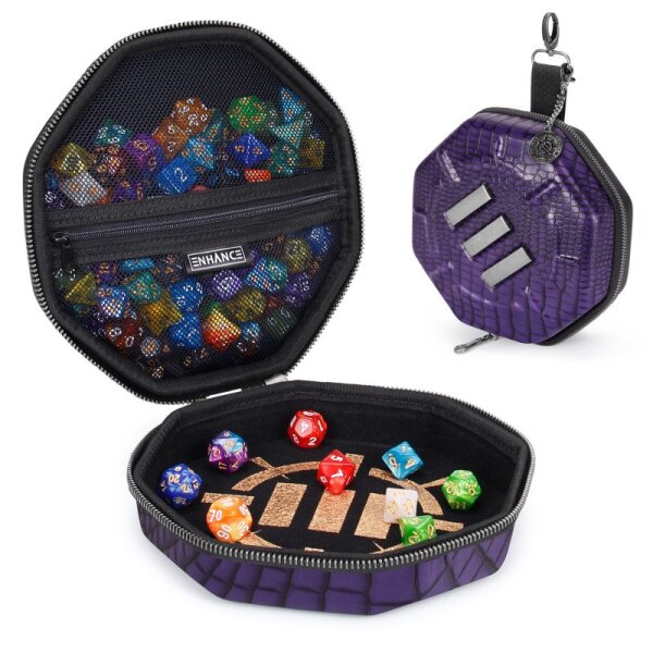 ENHANCE Tabletop Collectors Edition Dice Case Purple Dragon Scales