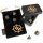 ENHANCE Tabletop RPGs 7pc DnD Metal Dice Set with Case and Dice Bag Black