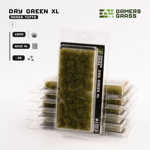 GamersGrass Dry Green XL 12mm Tufts Wild XL