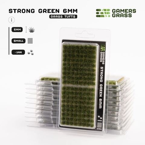 GamersGrass Strong Green 6mm Tufts Small
