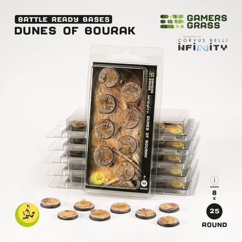 GamersGrass Dunes of Bourak Round 25mm (8x)