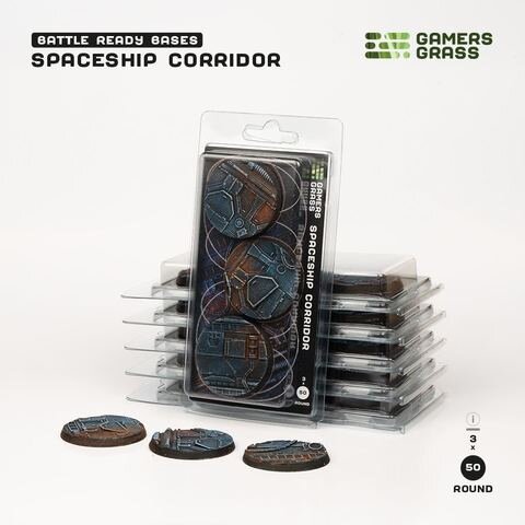 GamersGrass Spaceship Corridor - Round 50mm (x3)