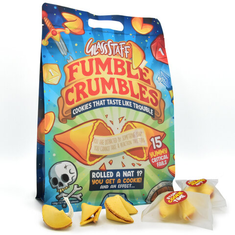 Crit Stones Fumble Crumble - Critical Fail Cookies - Bag of 15