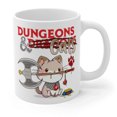 Crit Stones Dungeons & Cats Gift Mug