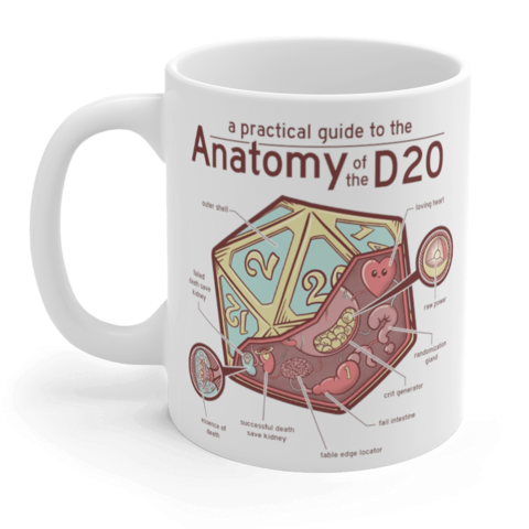 Crit Stones Anatomy of the D20 Gift Mug