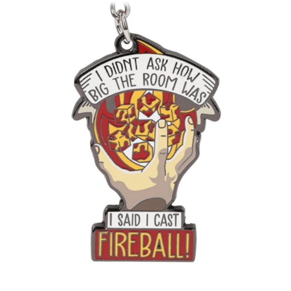 Crit Stones I Cast Fireball Keychain