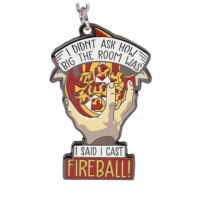 Crit Stones I Cast Fireball Keychain