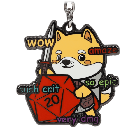 Crit Stones Much Crit Keychain
