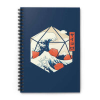 Crit Stones Great wave of Dice Spiral Notebook