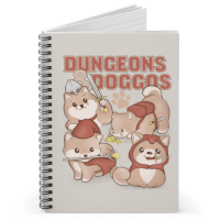 Crit Stones Dungeons & Doggos Spiral Notebook
