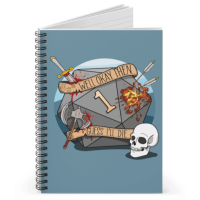 Crit Stones Guess Ill Die Spiral Notebook