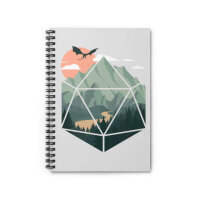 Crit Stones Scenic d20 Spiral Notebook
