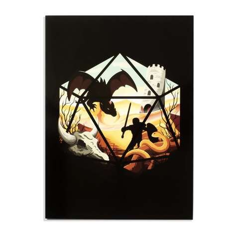 Crit Stones Dragon D20 Greeting Card