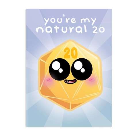 Crit Stones My Natural 20 Greeting Card
