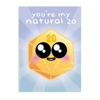 Crit Stones My Natural 20 Greeting Card