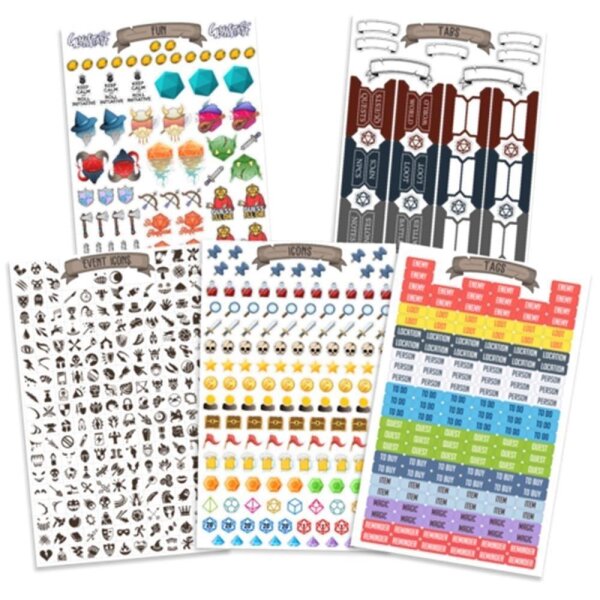 Crit Stones TTRPG Notebook Ministickers