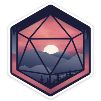 Crit Stones Mountain D20 Sticker