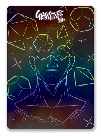 Crit Stones Holographic Head in the Game Sticker