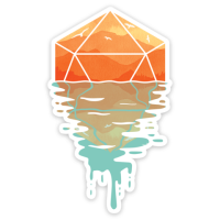 Crit Stones A D20 Sunset Sticker