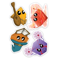 Crit Stones Kawaii Dice Sticker Pack 2