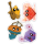 Crit Stones Kawaii Dice Sticker Pack 2