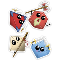 Crit Stones Kawaii Dice Sticker Pack 3