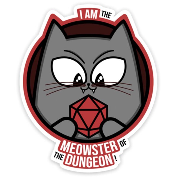 Crit Stones Meowster of the Dungeon Sticker