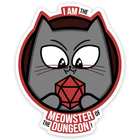Crit Stones Meowster of the Dungeon Sticker