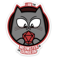 Crit Stones Meowster of the Dungeon Sticker